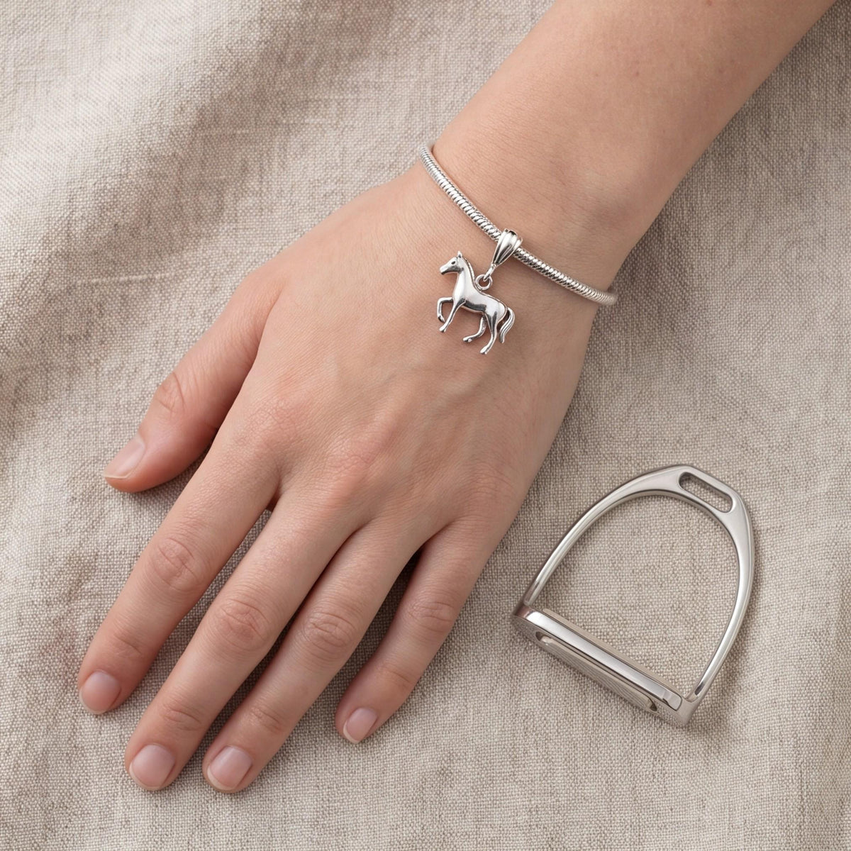 Galloping Horse Charm, sterling silver dangle charm, photo 10