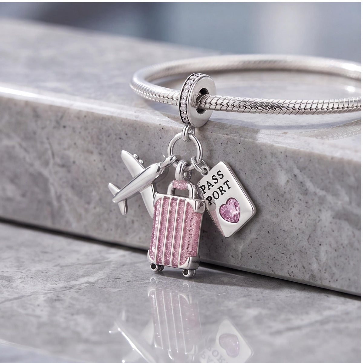 World Traveller Dangle, sterling silver dangle charm, photo 10