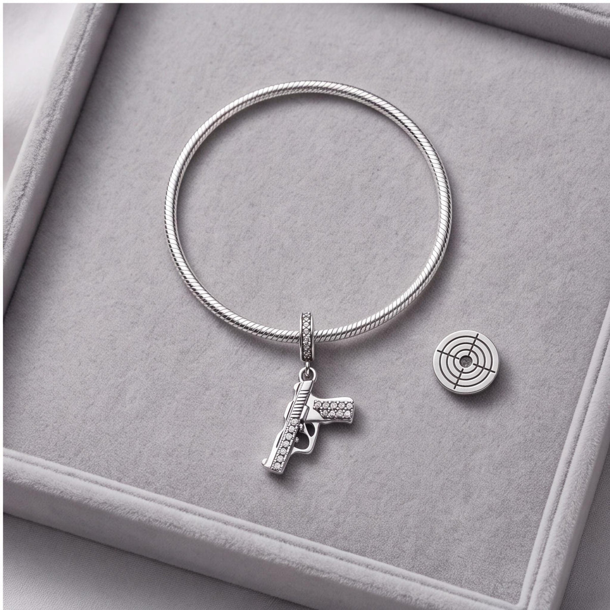 Gun Dangle Charm, sterling silver dangle charm, photo 10