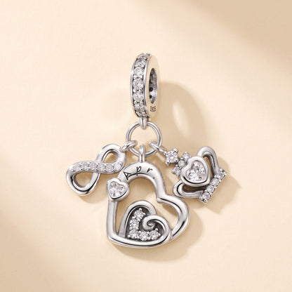 April Birthstone Dangle Charm, 925 sterling silver charm, photo 1