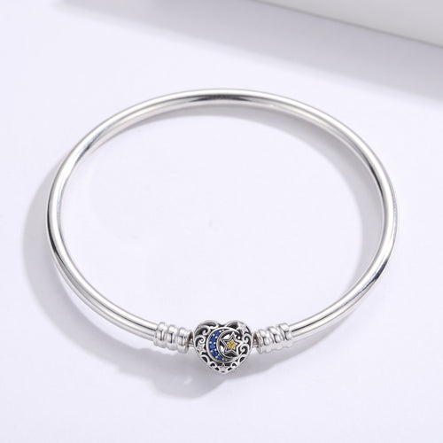 Blue Moon Heart Clasp Charm Bracelet, photo 1