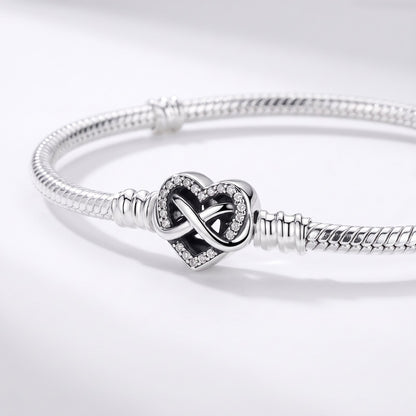 Infinity Heart Clasp Snake Chain Bracelet, photo 2