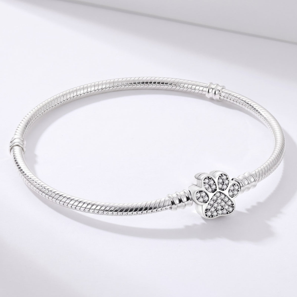 Paw Print Clasp Snake Chain Bracelet, photo 1