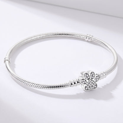 Paw Print Clasp Snake Chain Bracelet, photo 1