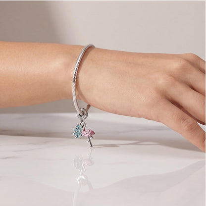 Flamingo Dangle Charm, sterling silver dangle charm, photo 7