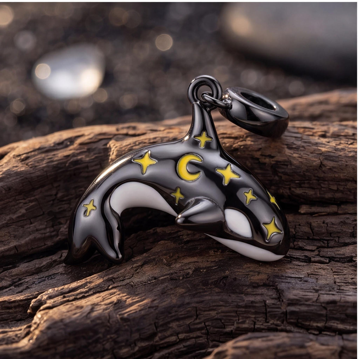 Celestial Orca Dangle styled as a gift