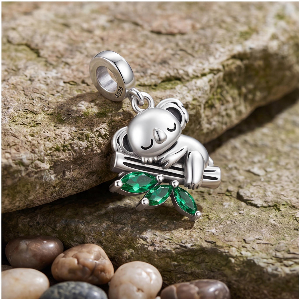 Koala Dangle Charm close-up on a bracelet