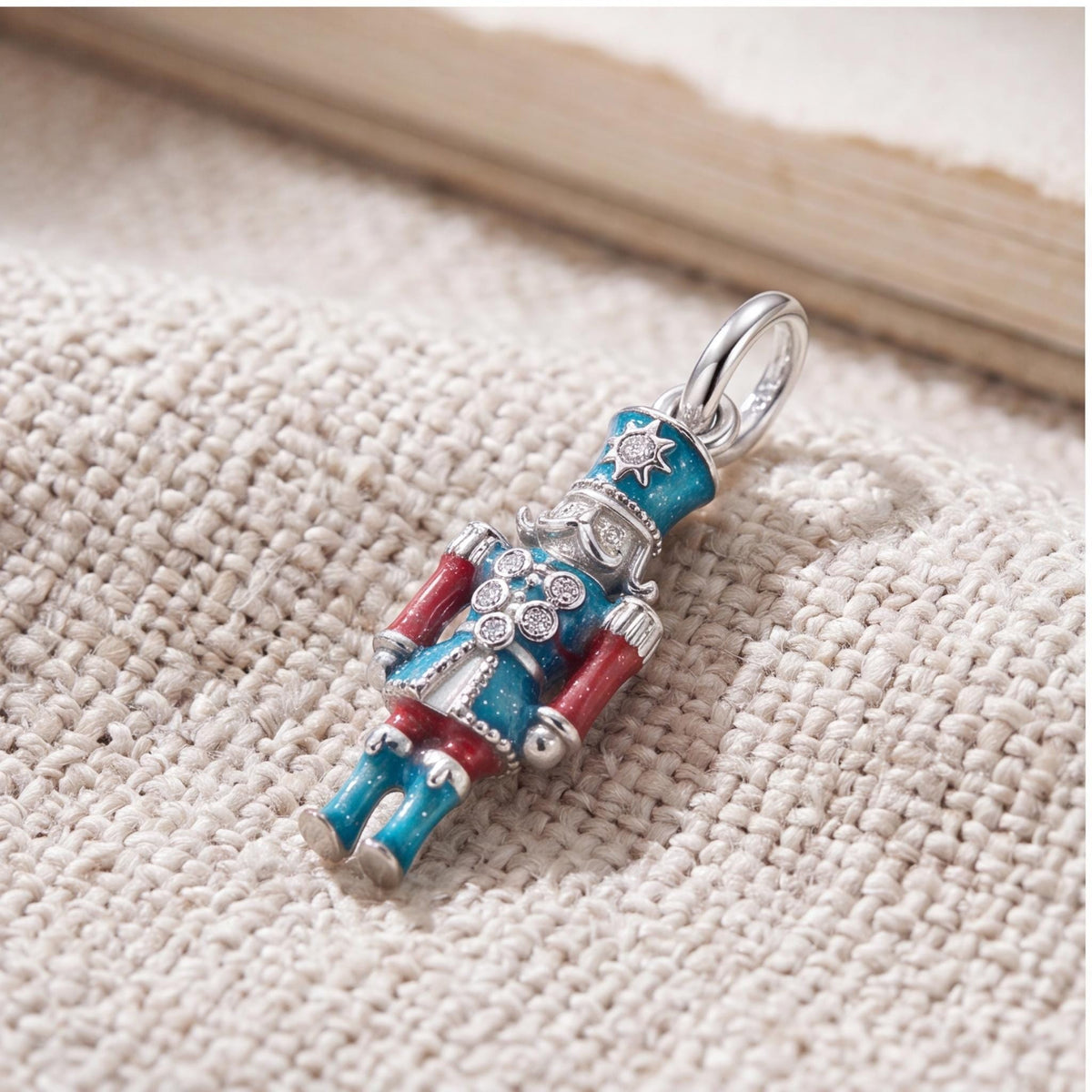 Nutcracker Soldier Charm, sterling silver dangle charm, photo 7