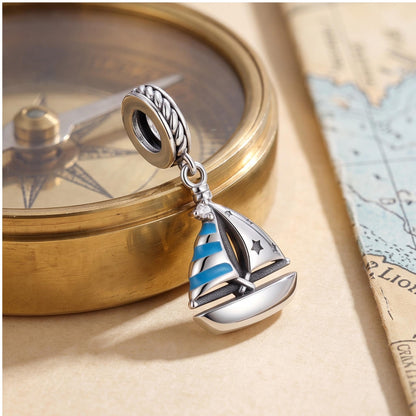 Sailboat Dangle Charm, sterling silver dangle charm, photo 8