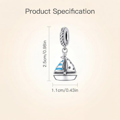 Sailboat Dangle Charm size and details