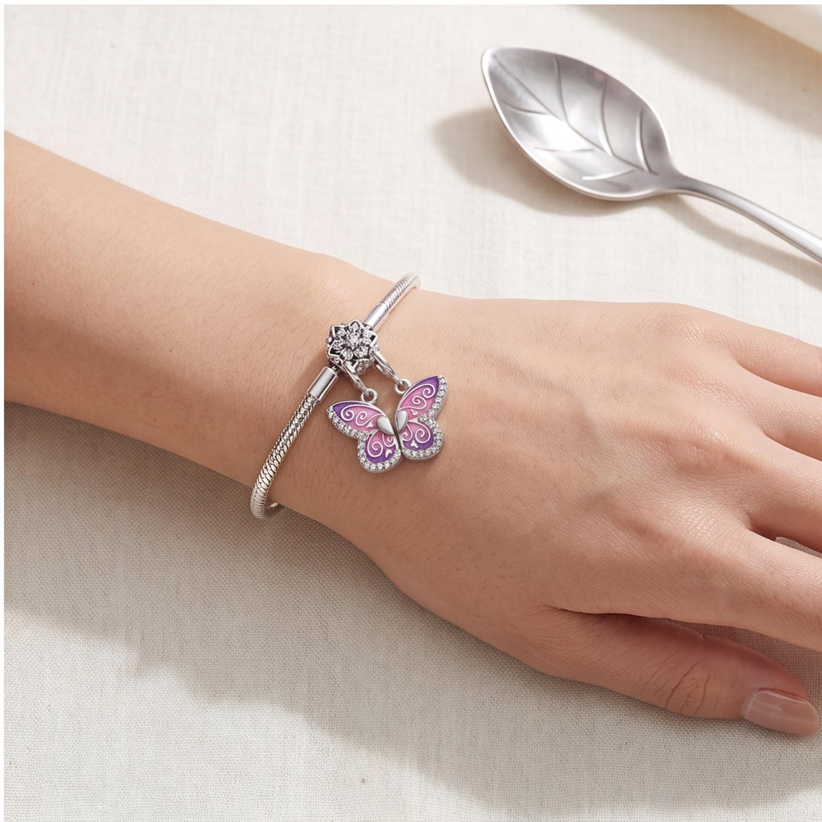Sister Butterfly Charm styled as a gift