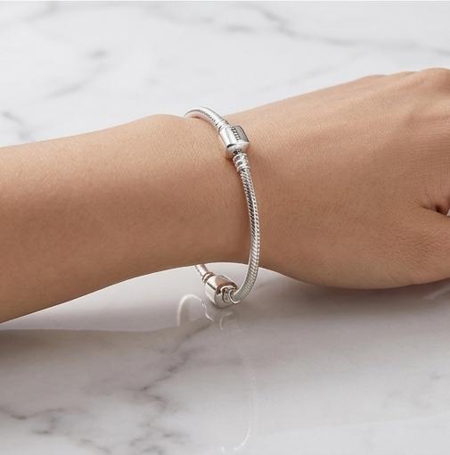 Snake Chain Charm on a bracelet with other charms
