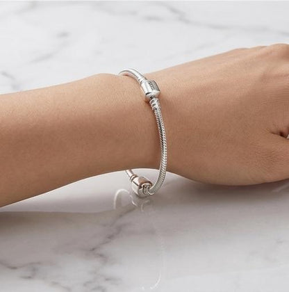 Snake Chain Charm on a bracelet with other charms