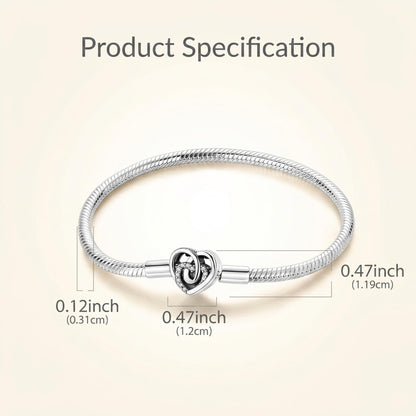 Sparkling Heart Clasp Charm size and details