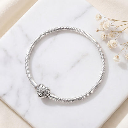 Heart Clasp Charm on a silver charm bracelet