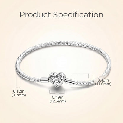 Heart Clasp Charm size and details