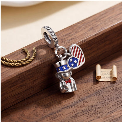 American Flag Dangle styled as a gift