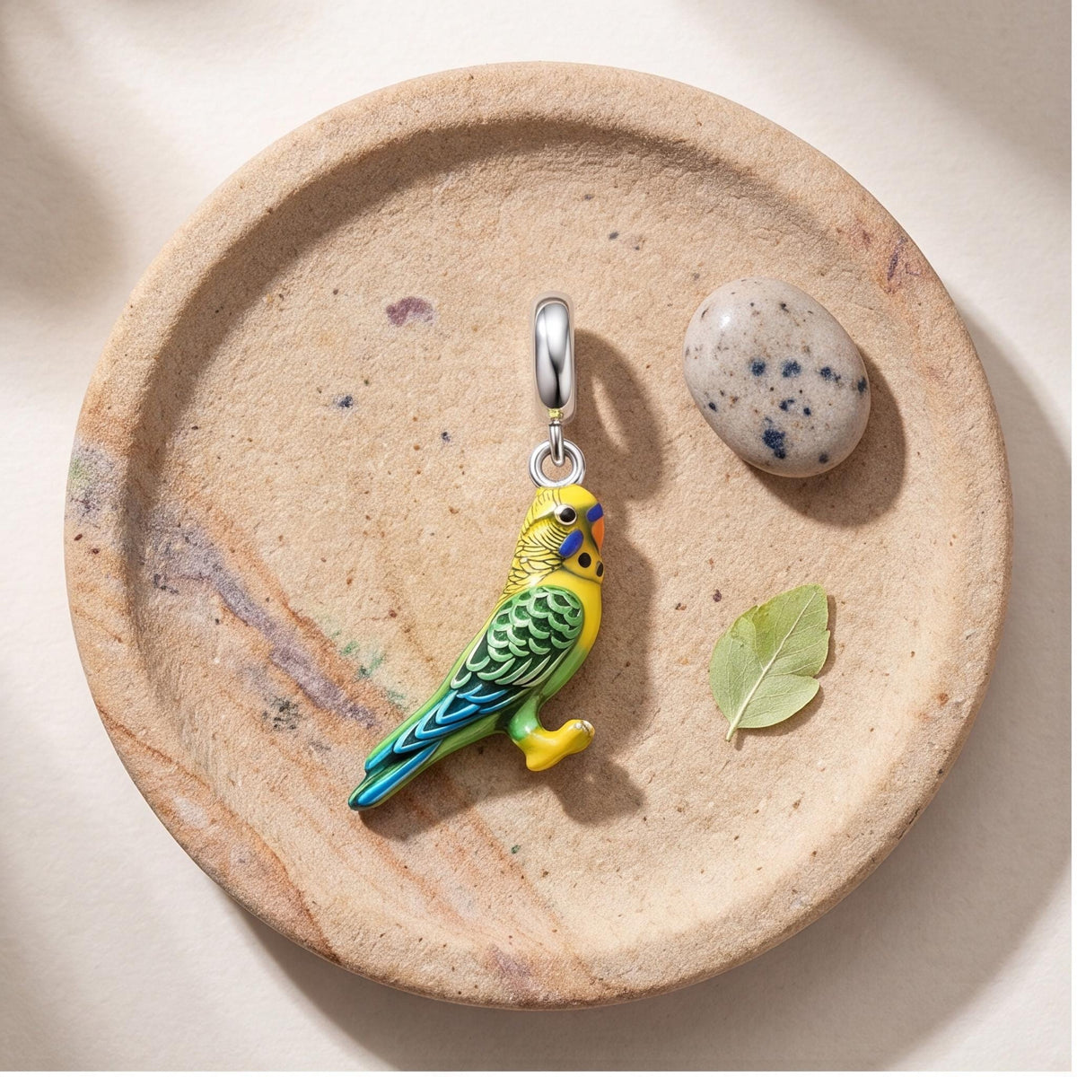 Budgerigar Dangle styled as a gift