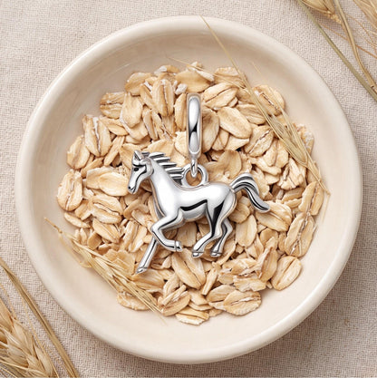 Galloping Horse Charm, sterling silver dangle charm, photo 7