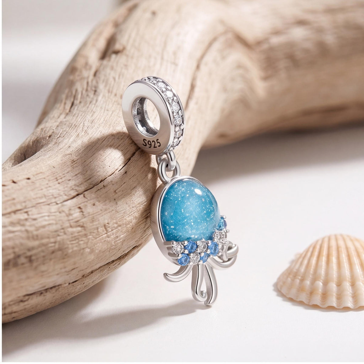 Jellyfish Dangle Charm styled as a gift