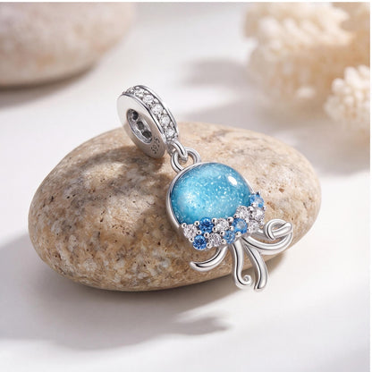 Jellyfish Dangle Charm, sterling silver dangle charm, photo 7