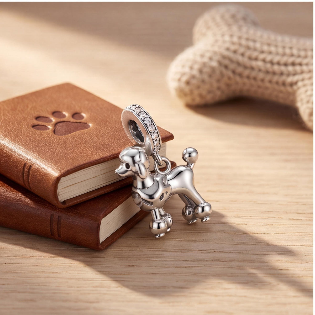 Poodle Dangle Charm, sterling silver dangle charm, photo 7