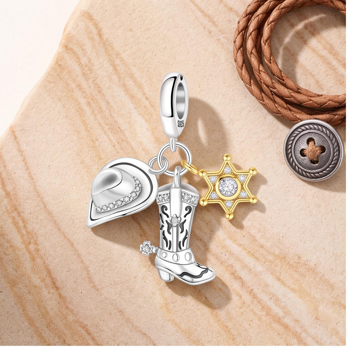 Cowboy Triple Dangle styled as a gift