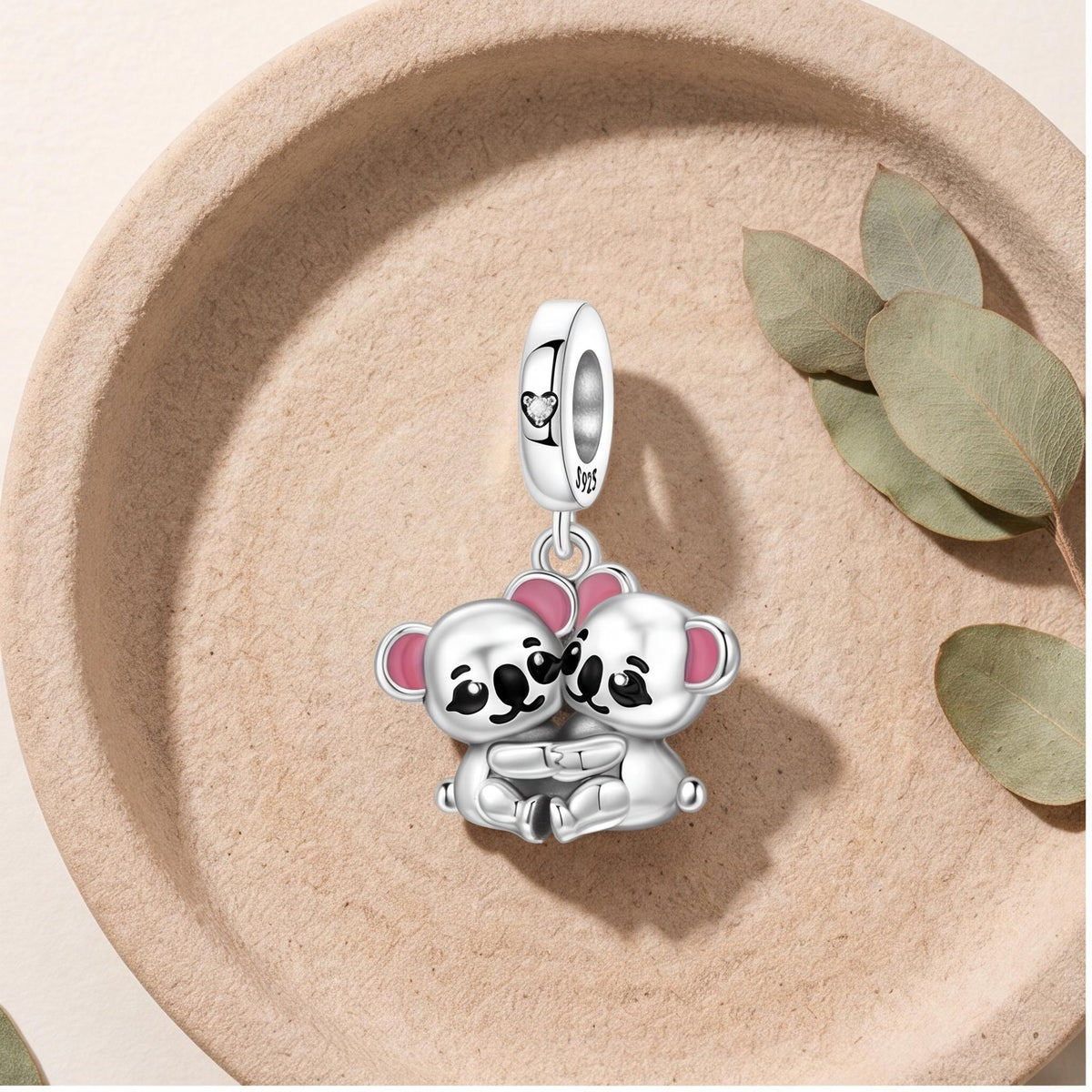 Hugging Koala Charm, sterling silver dangle charm, photo 8