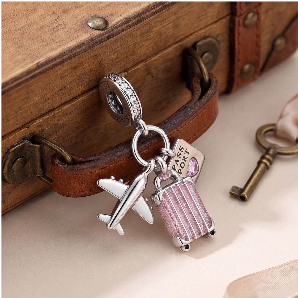 World Traveller Dangle, sterling silver dangle charm, photo 9