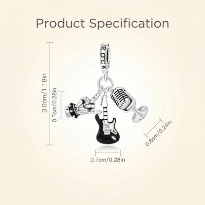 Rock Music Dangle size and details