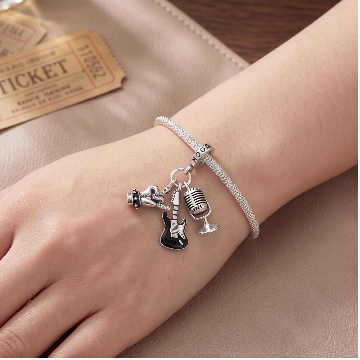 Rock Music Dangle styled as a gift
