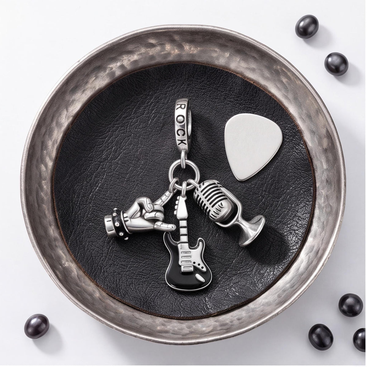 Rock Music Dangle, sterling silver dangle charm, photo 7