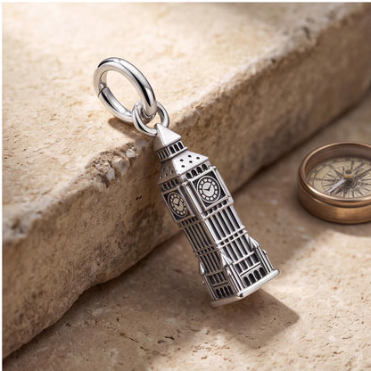 Big Ben Tower Dangle, sterling silver dangle charm, photo 9