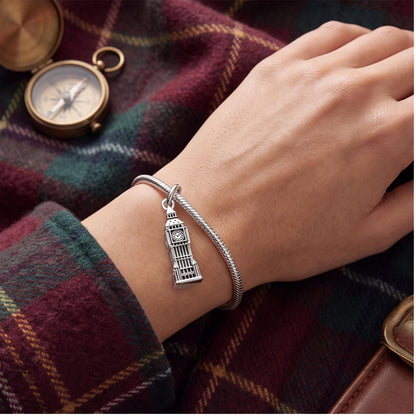 Big Ben Tower Dangle close-up on a bracelet