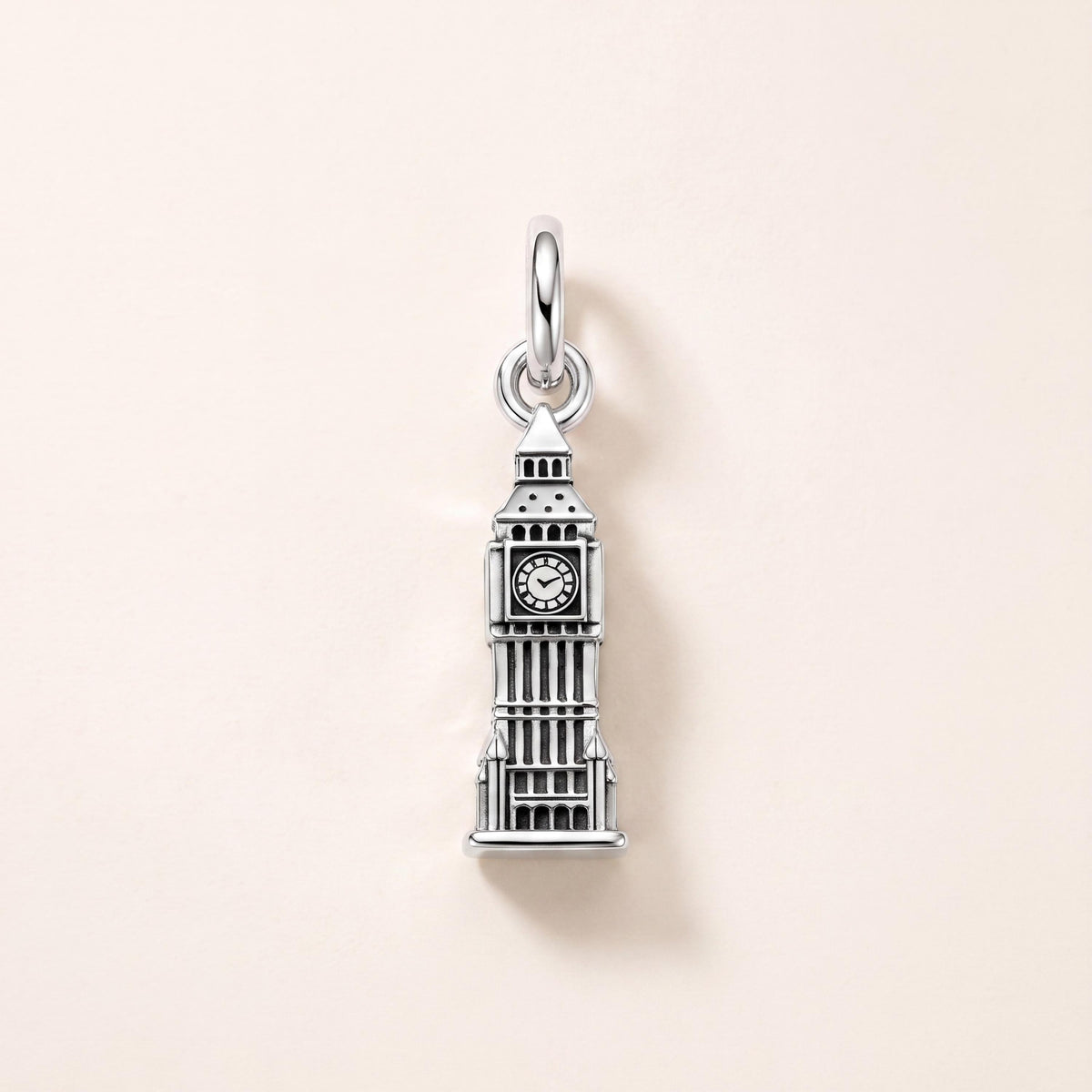 Big Ben Tower Dangle in 925 sterling silver, fits European-style charm bracelets