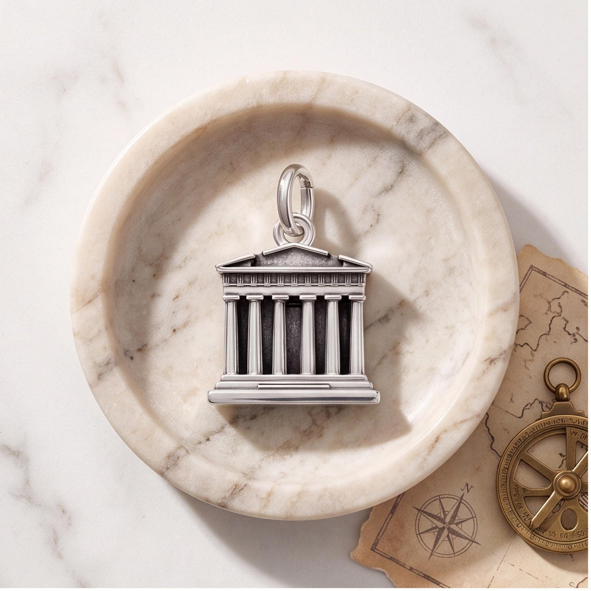Parthenon Temple Dangle styled as a gift