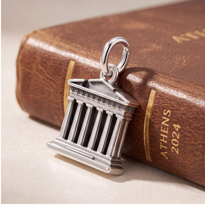 Parthenon Temple Dangle on a bracelet with other charms