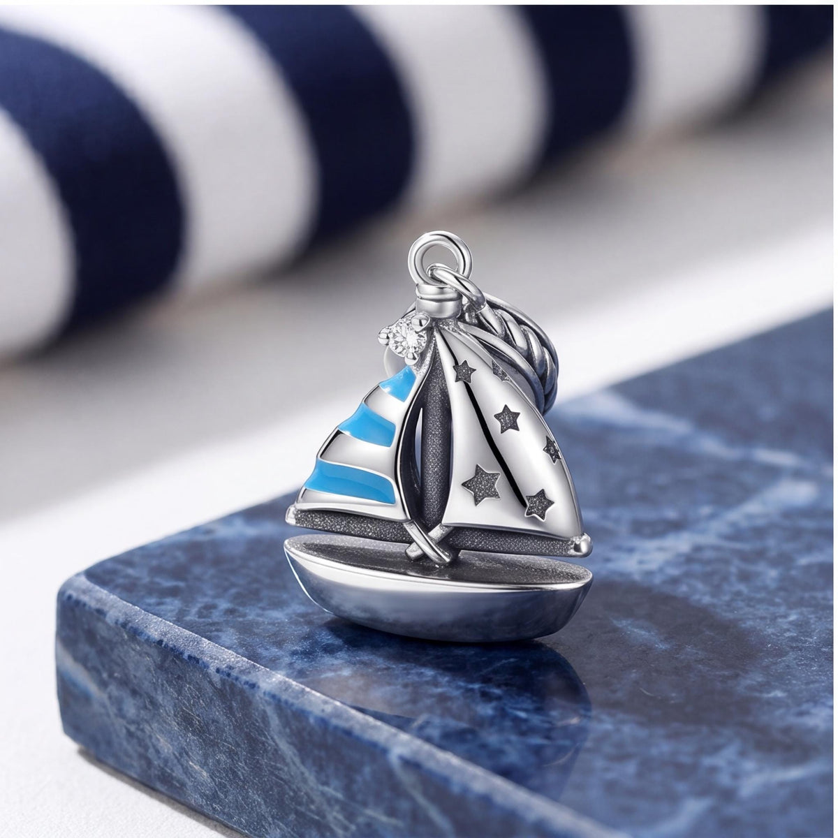 Sailboat Dangle Charm, sterling silver dangle charm, photo 7
