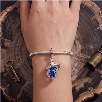 Wizard Hat Orb Charm close-up on a bracelet