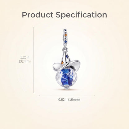 Wizard Hat Orb Charm size and details