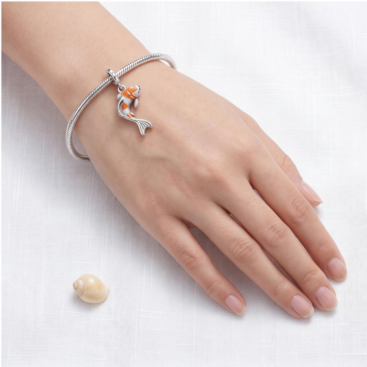 Koi Fish Dangle Charm styled as a gift