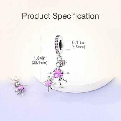 Ballerina Dangle Charm size and details