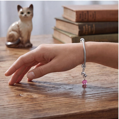 Playful Cat Yarn Charm, sterling silver dangle charm, photo 10