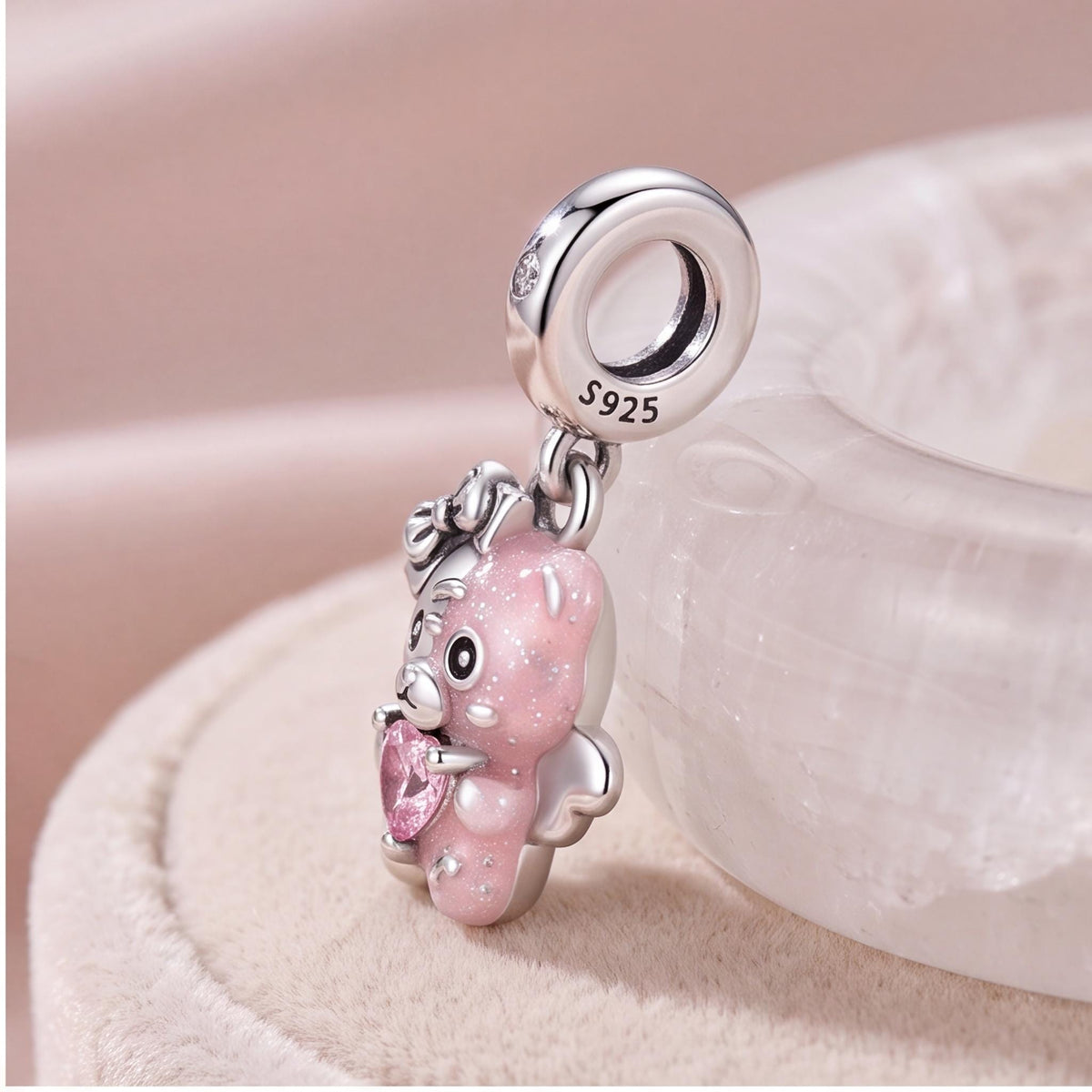 Angel Bear Charm, another close-up view