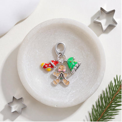 Gingerbread Cluster Charm styled as a gift