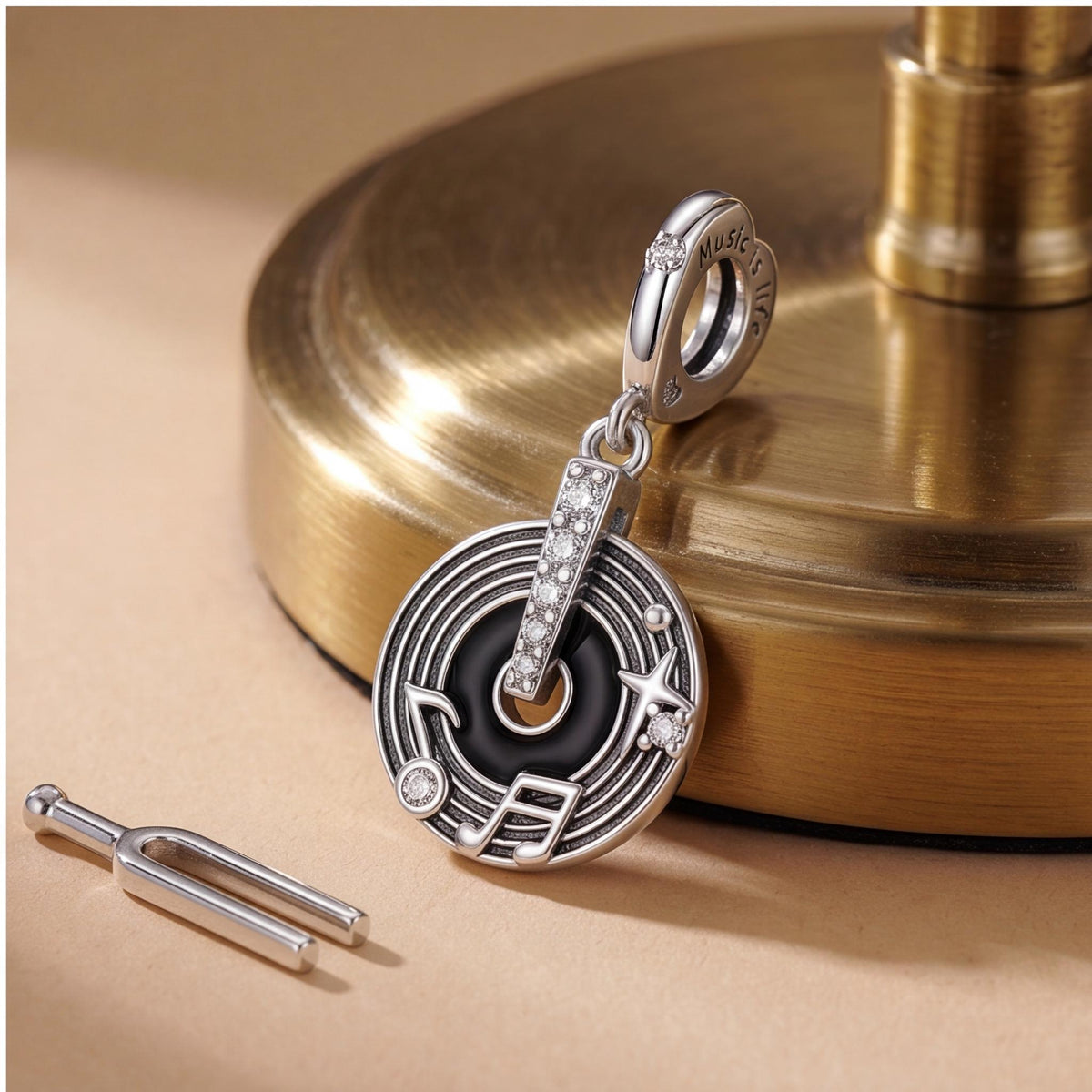 Vinyl Record Dangle styled as a gift