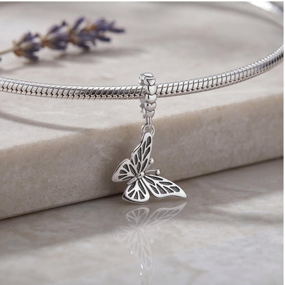 Butterfly Dangle Charm, sterling silver dangle charm, photo 7