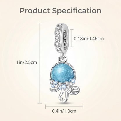 Jellyfish Dangle Charm size and details