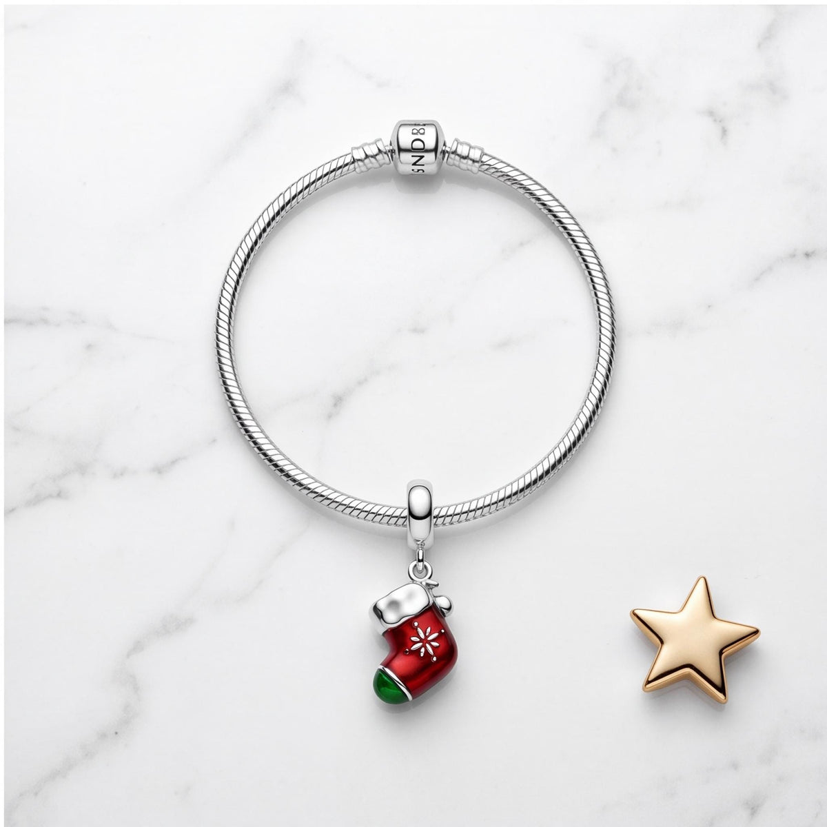 Christmas Stocking Charm styled as a gift