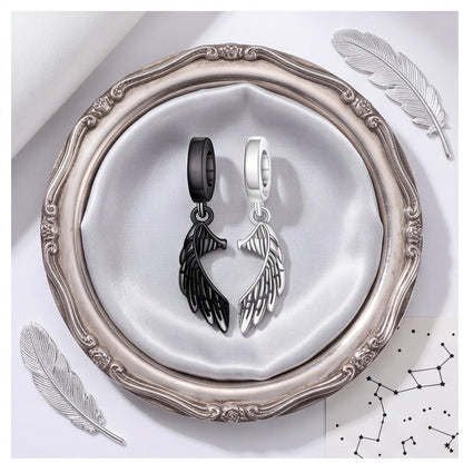 Angel Wing Dangle Charm, sterling silver dangle charm, photo 7